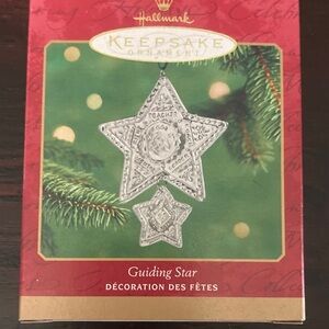 Hallmark 2001 collectable Keepsake Guiding Star Ornament - Silver and Gold
